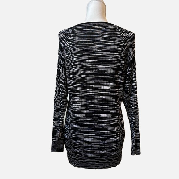 Missoni Space Dye Black White Pullover Raglan Sweater Size 6 - Picture 4 of 11